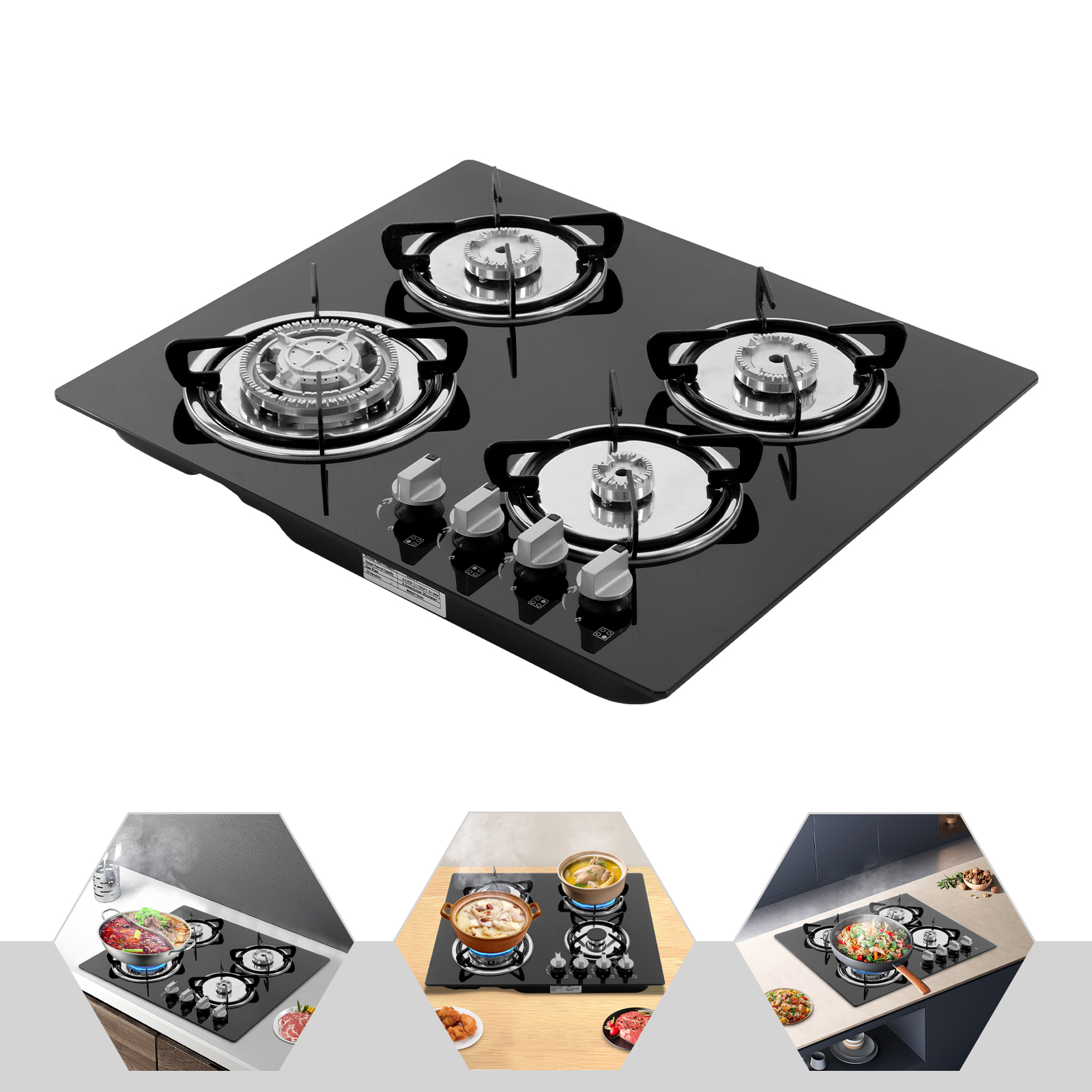 Electronics & Gadgets Icon - Built-in 4-Burner Gas Cooktop – Natural
