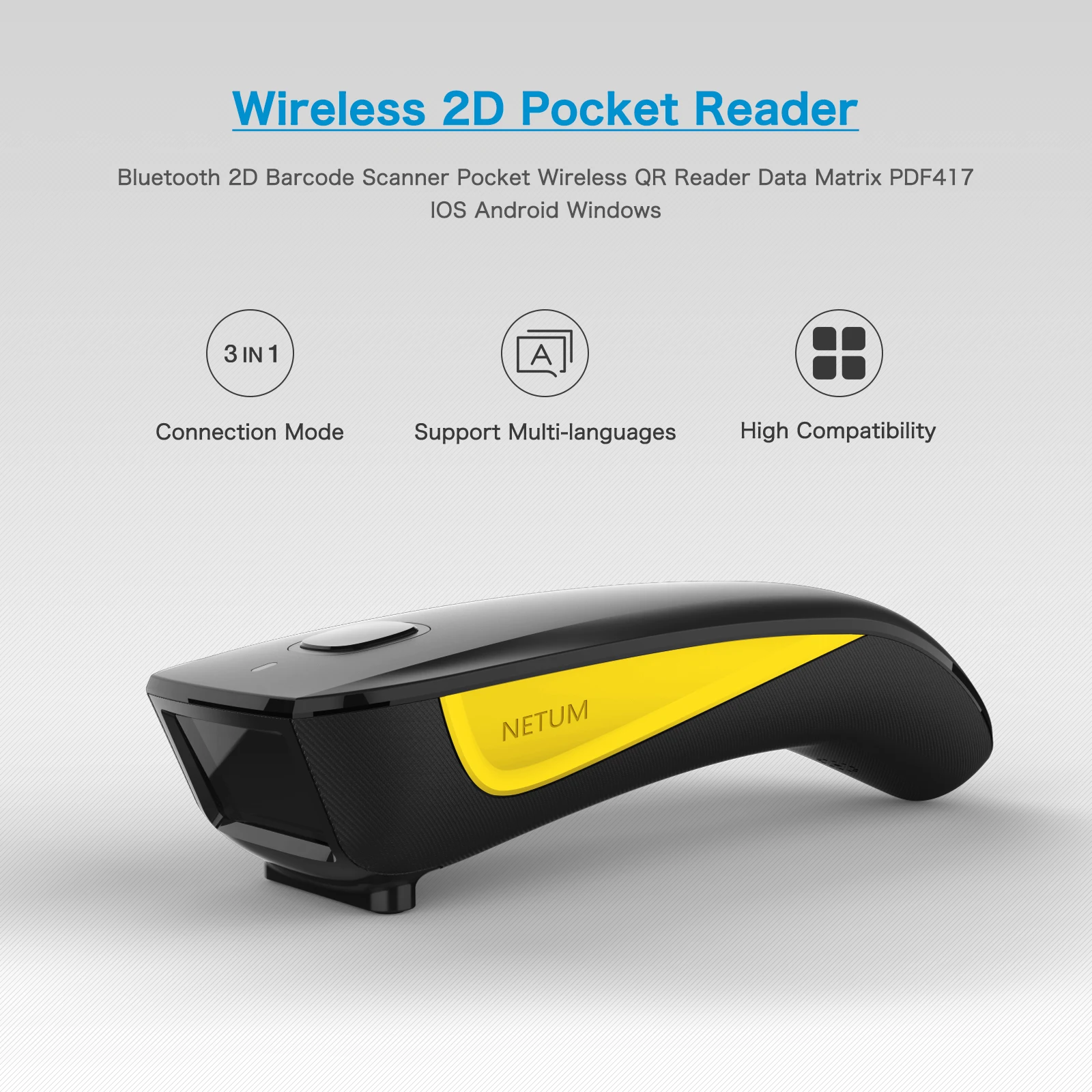 NETUM C750 Bluetooth 2D Barcod - Barcode Scanner Wireless recensione e prezzo