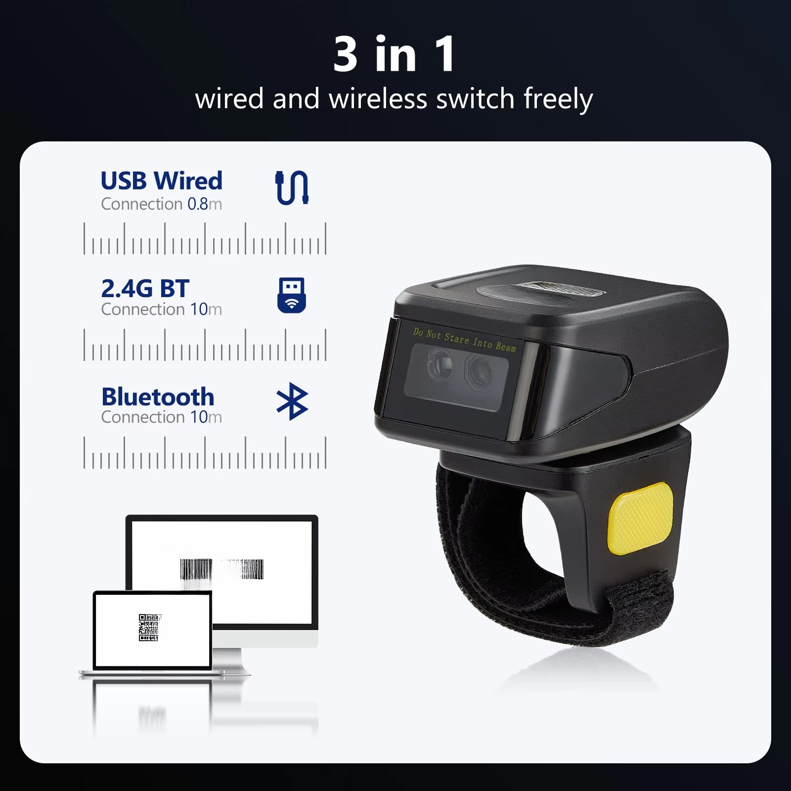 Eyoyo Wired Wireless Dual Conn - Barcode Scanner Wireless recensione e prezzo