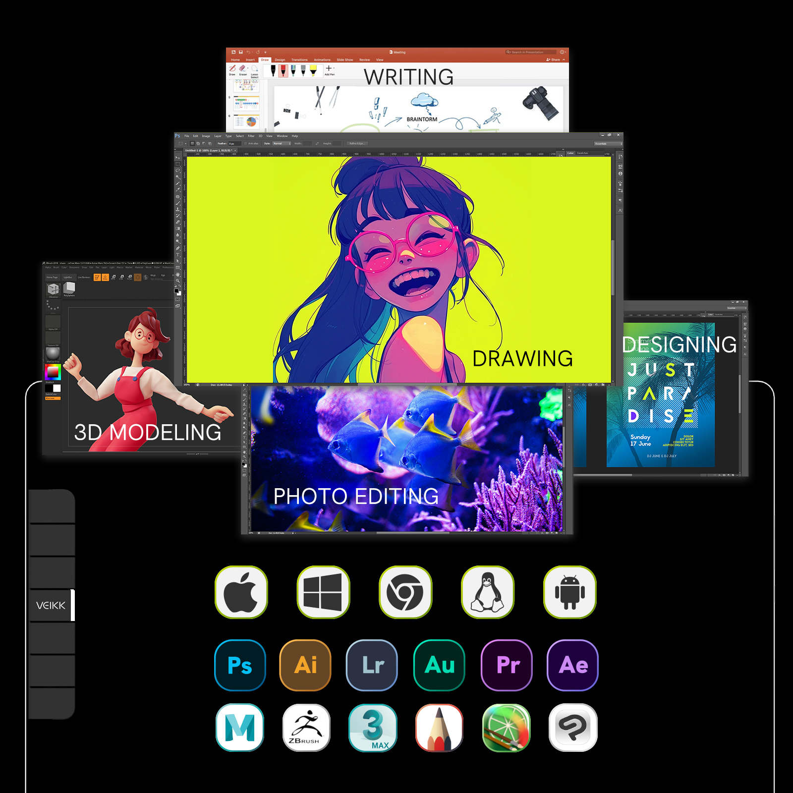 Big Screen 11.6 Inch VEIKK VK1 - Digital Drawing Tablet recensione e prezzo