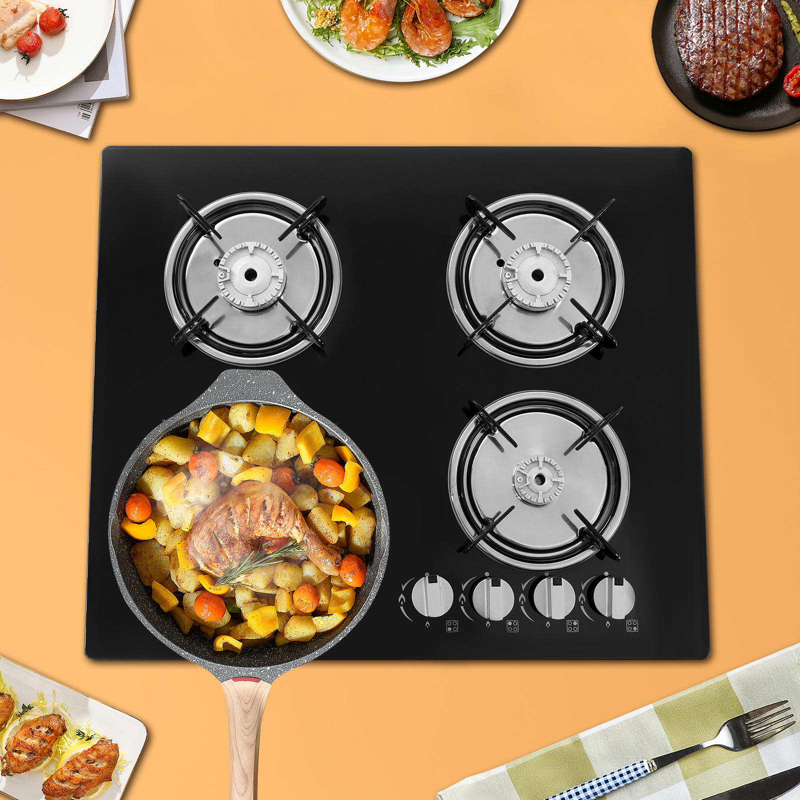 Built-in 4-Burner Gas Cooktop  - Electronics & Gadgets Icon recensione e prezzo