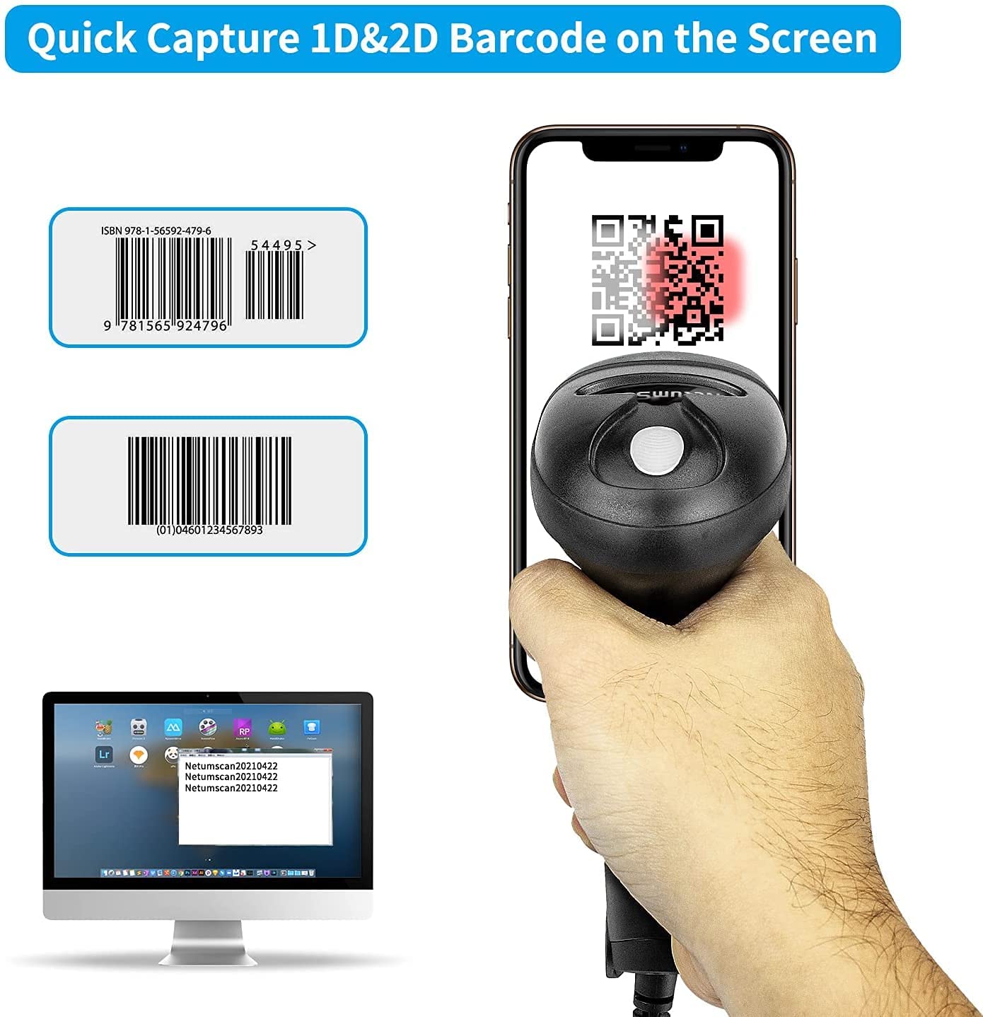 NETUM L5 Wired 2D Barcode Scan - Barcode Scanner Wireless recensione e prezzo