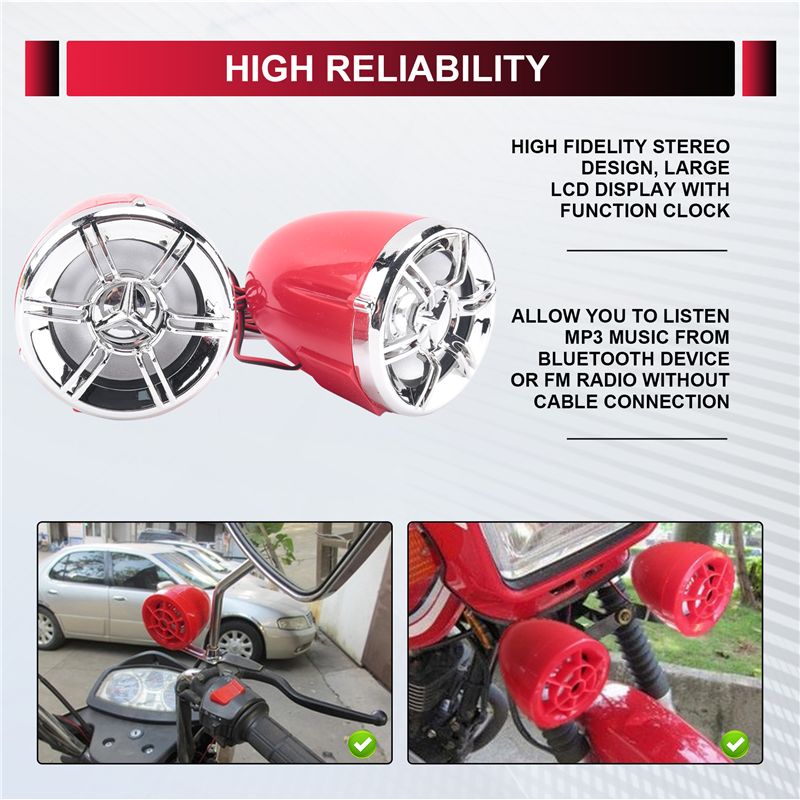 Motorcycle Audio Stereo Speake - Bluetooth Speaker Waterproof recensione e prezzo